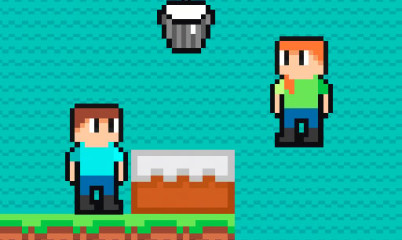 Brothers are making a cake